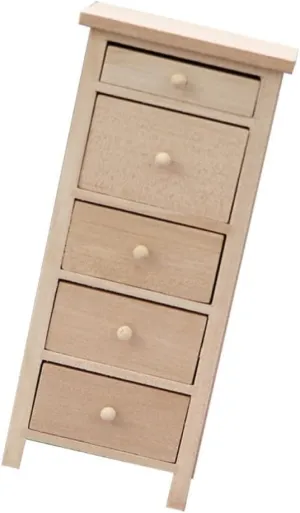 IMIKEYA 1pc Mini Wooden Chest Creative Miniature Furniture for Dollhouse Decoration Simple Style Accessory Detailed Design for Boys and Girls Mini House Play