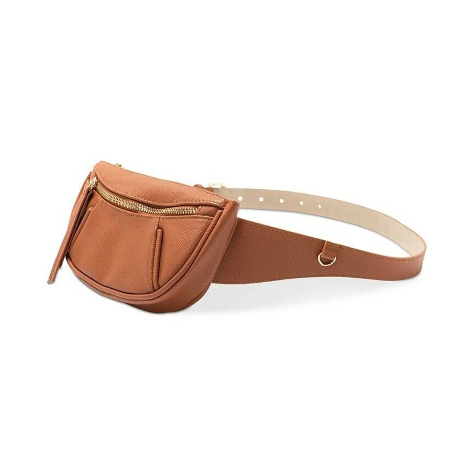 INC International Concepts Pebbled Fanny Pack Cognac, Adjustable