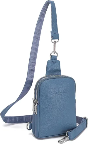INICAT Small Crossbody Sling Bags for Women Vegan Leather Cell Phone Purse Fanny Packs for Women Men