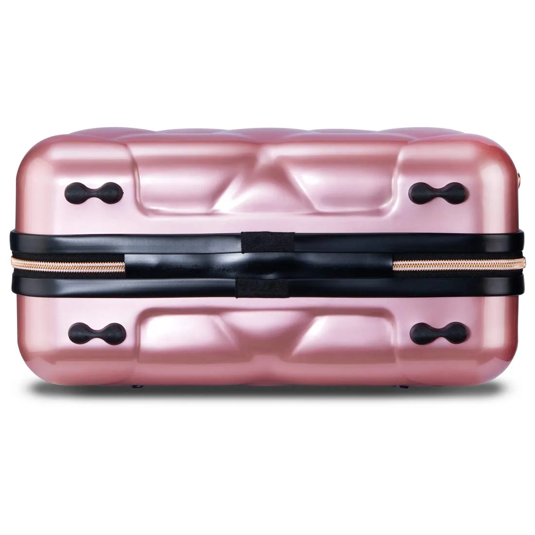 it luggage- Vanity Case-St. Tropez-Rose Gold with Rosegold & Black trimmings-14 inches-Hand Bag for Women-Cosmetic Box-Hardsided-Polycarbonate Makeup Box-36cms