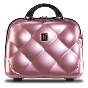 it luggage- Vanity Case-St. Tropez-Rose Gold with Rosegold & Black trimmings-14 inches-Hand Bag for Women-Cosmetic Box-Hardsided-Polycarbonate Makeup Box-36cms