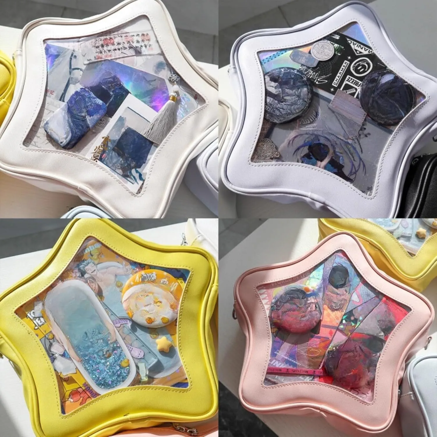 Ita Bag, Kawaii Star-Shaped Backpack – Large Capacity, Waterproof, Lightweight, Cross-body Bag (Blue)