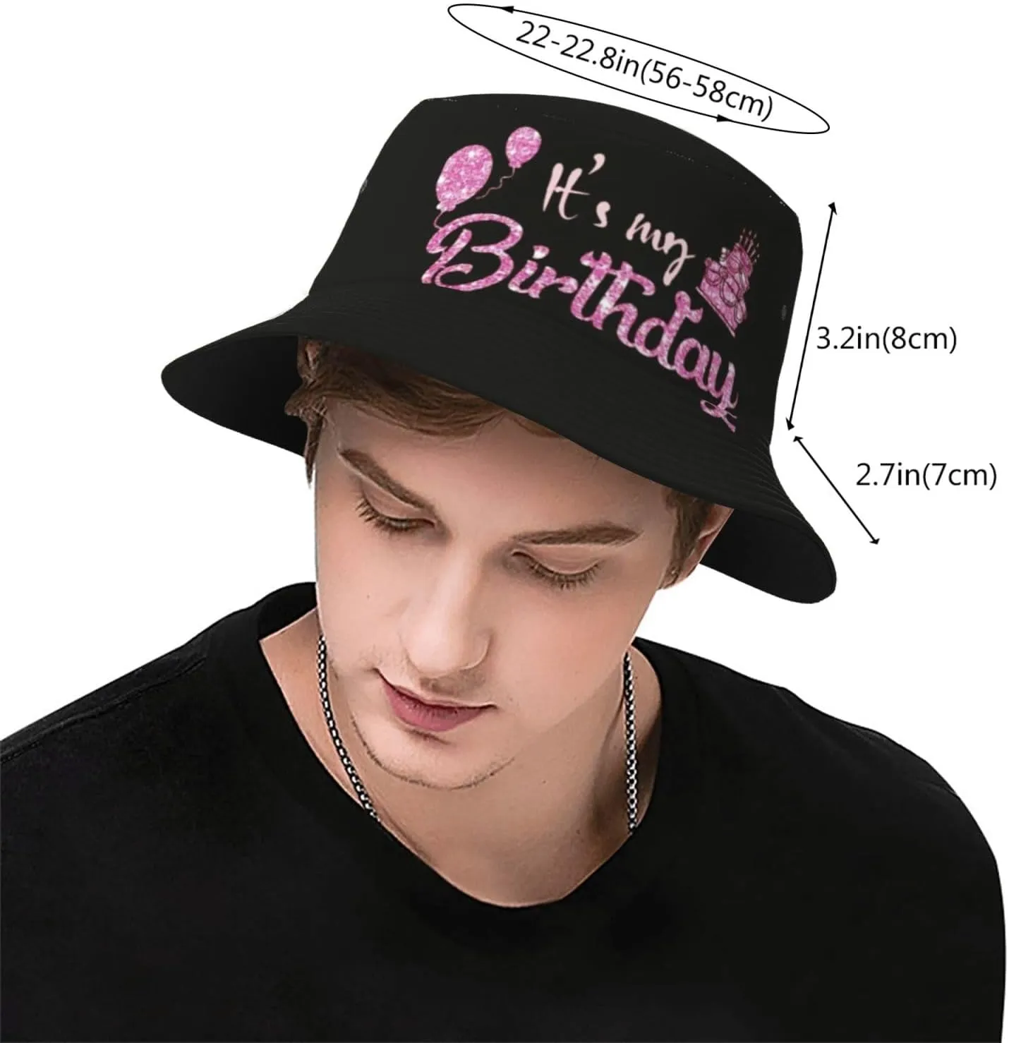 It's My Birthday Bucket Hats for Women Men Birthday Hat Packable Sun Hats Summer Travel Beach Hat Caps