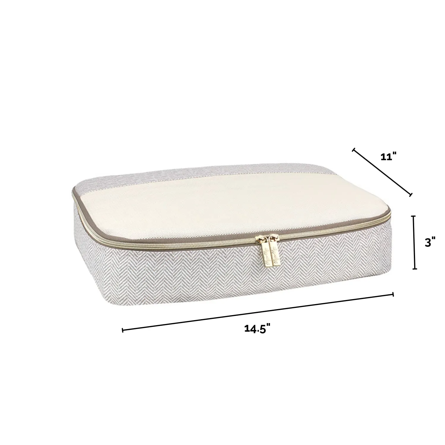 Itzy Ritzy Packing Cubes for Travel – Set of 3 Large Packing Cubes or Travel Organizers; Each Cube Features a Mesh Top, Double Zippers and a Fabric Handle; Large Sizes (Taupe)