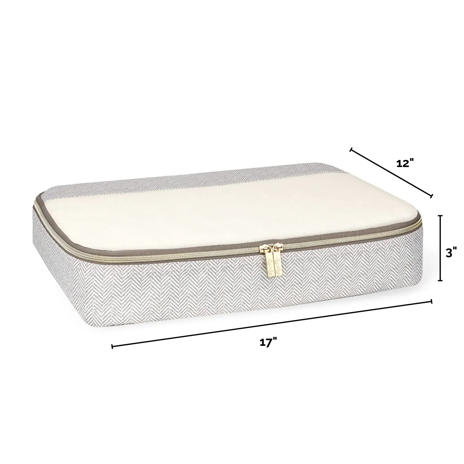 Itzy Ritzy Packing Cubes for Travel – Set of 3 Large Packing Cubes or Travel Organizers; Each Cube Features a Mesh Top, Double Zippers and a Fabric Handle; Large Sizes (Taupe)