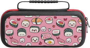 Japanese Sushi Food Carrying Case Compatible with Switch/Switch OLED/Switch Lite with 20 Games Cartridges Slot