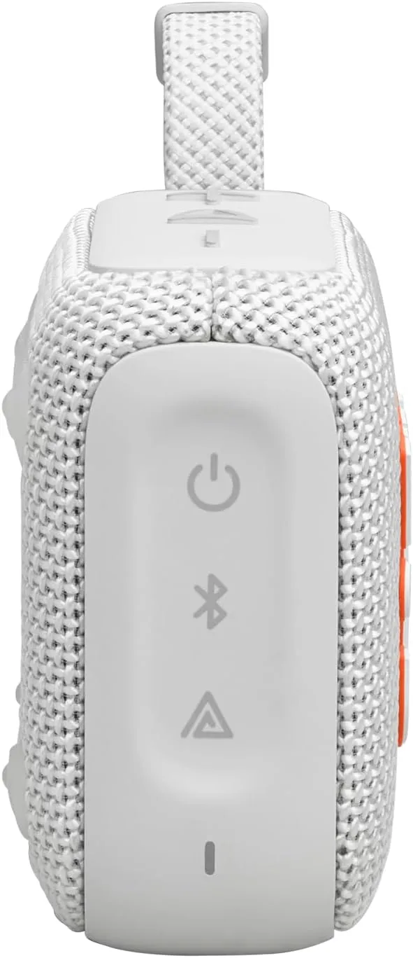 JBL Go 4 - Ultra-Portable, Waterproof and Dustproof Bluetooth Speaker, Big Pro Sound with Punchy bass, 7-Hour Built-in Battery, Made in Part with Recycled Materials (White)
