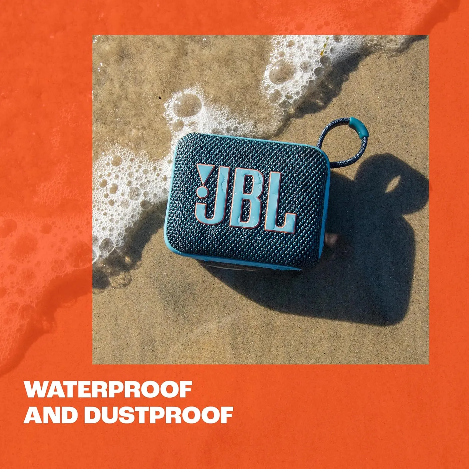JBL Go 4 - Ultra-Portable, Waterproof and Dustproof Bluetooth Speaker, Big Pro Sound with Punchy bass, 7-Hour Built-in Battery, Made in Part with Recycled Materials (White)