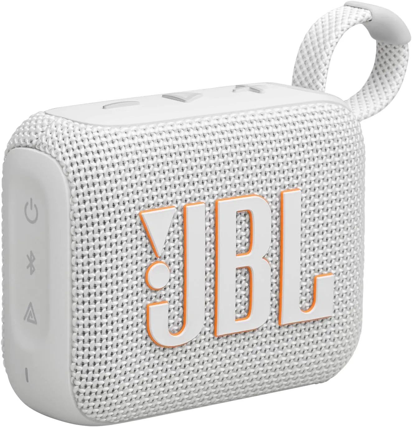 JBL Go 4 - Ultra-Portable, Waterproof and Dustproof Bluetooth Speaker, Big Pro Sound with Punchy bass, 7-Hour Built-in Battery, Made in Part with Recycled Materials (White)