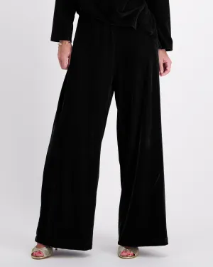 Jessie Adaptive Wide Leg Velvet Pants | Wheelchair-Friendly Luxury Evening Wear