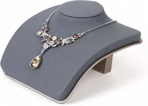 Jewelry Organizer Necklace Bust Display Jewelry Display Necklace Chain Jewelry Bust Display Stand for Store Display Showcase Grey Velvet Jo Stand