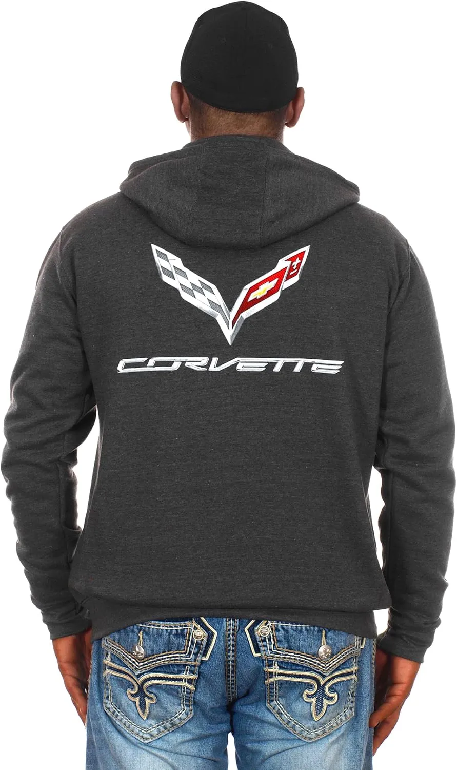 JH DESIGN GROUP Men’s Chevy Corvette Hoodies Pullover & Zip Up Sweatshirts in 6 Styles