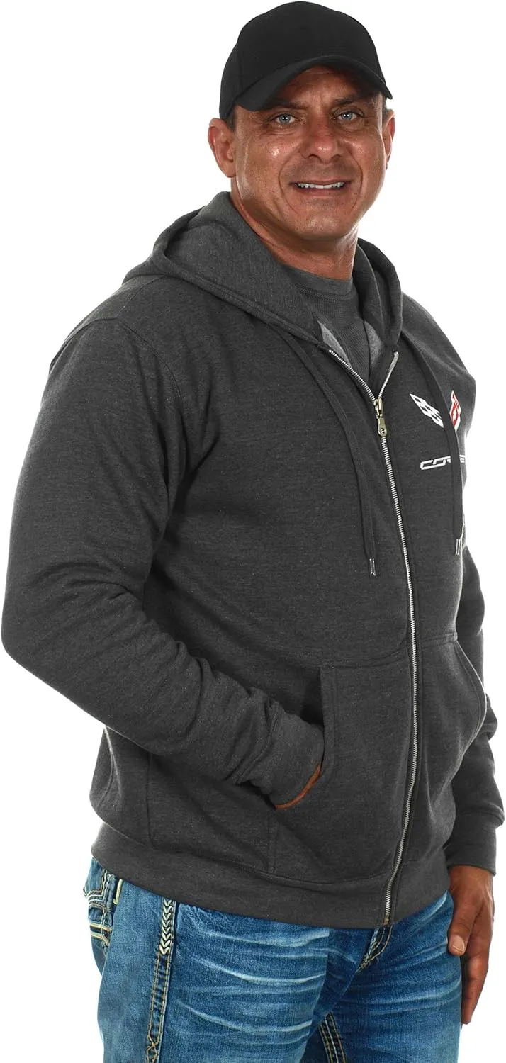 JH DESIGN GROUP Men’s Chevy Corvette Hoodies Pullover & Zip Up Sweatshirts in 6 Styles
