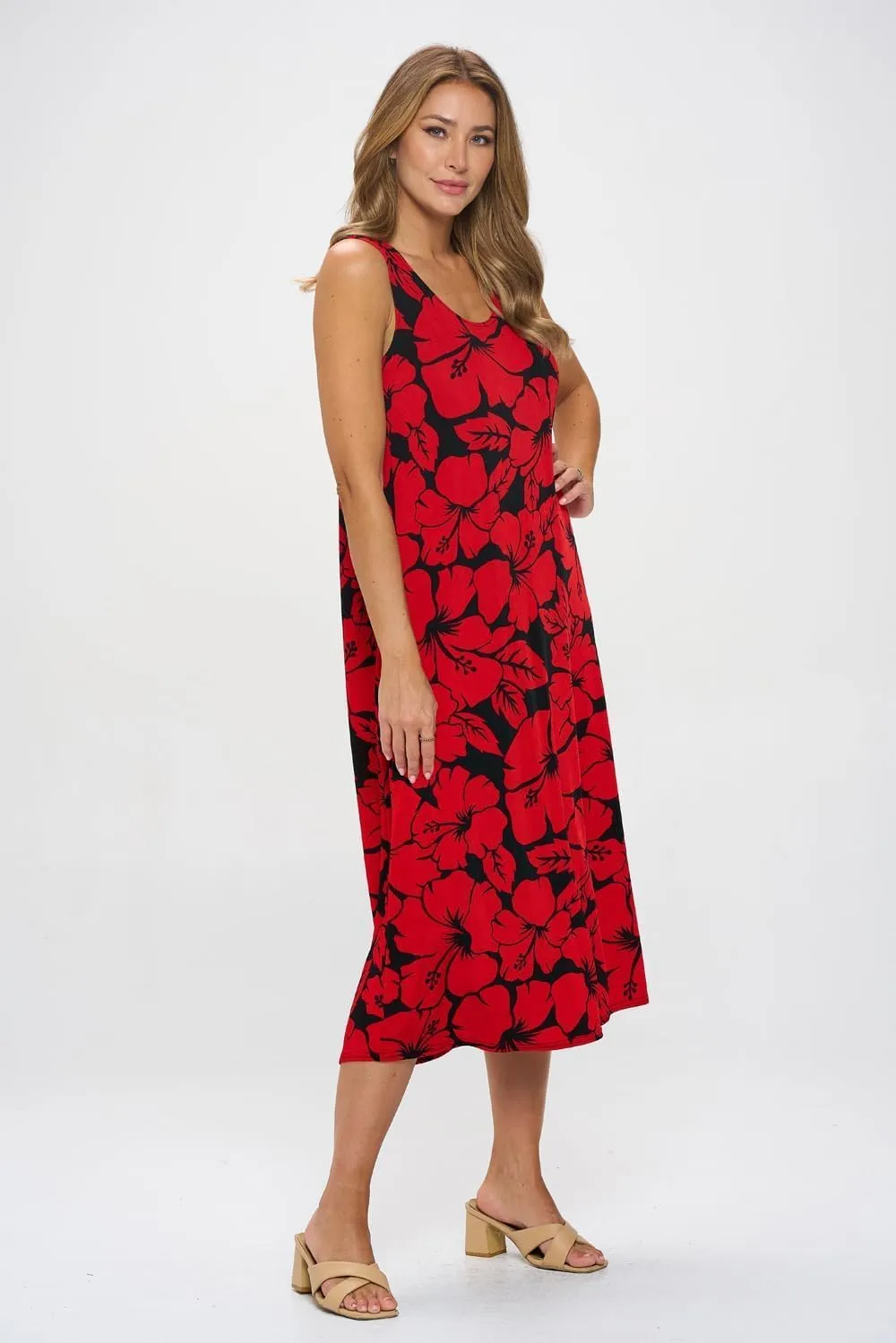 Jostar Print Long Tank Dress Print -7000BN-TRP1-W432