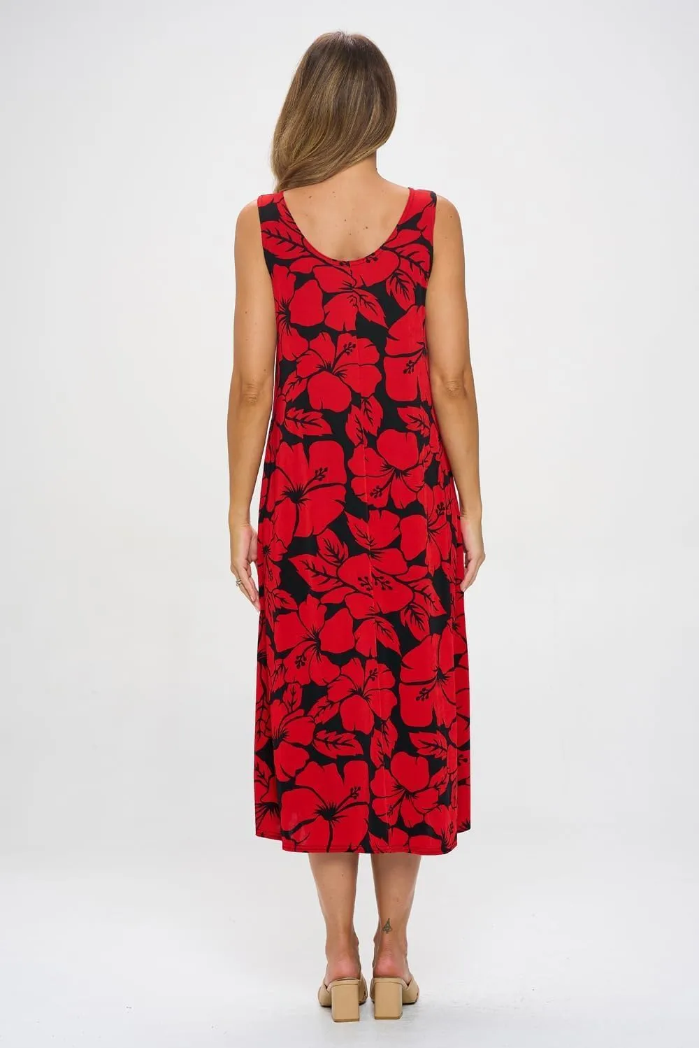 Jostar Print Long Tank Dress Print -7000BN-TRP1-W432