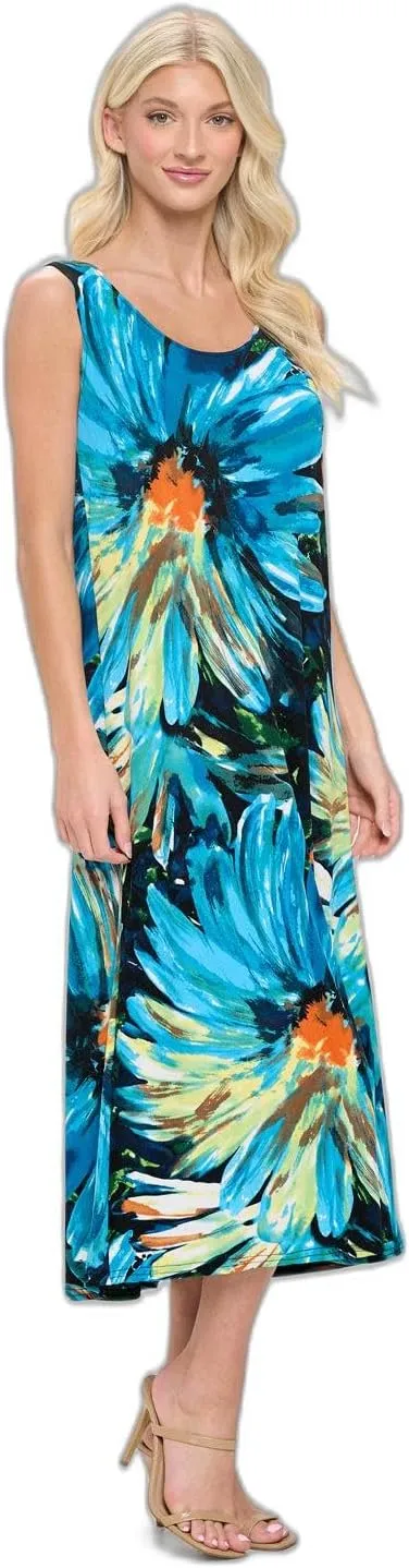 Jostar Print Long Tank Dress Print -7000BN-TRP1-W440