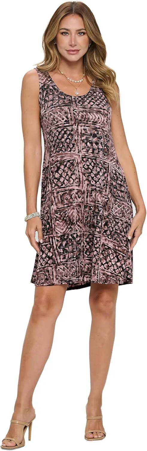 Jostar Print Missy Tank Dress-7003BN-TRP1