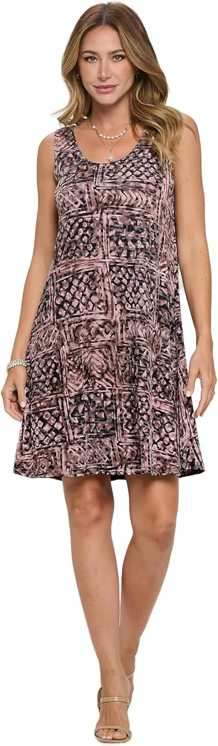 Jostar Print Missy Tank Dress-7003BN-TRP1
