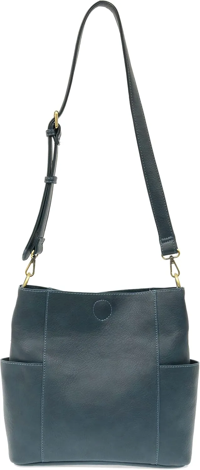 Joy Susan Side-Pocket Bucket Bag: Kayleigh Crossbody