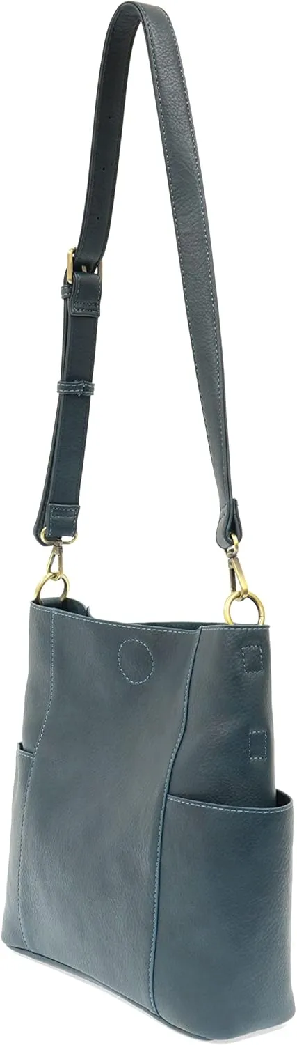 Joy Susan Side-Pocket Bucket Bag: Kayleigh Crossbody