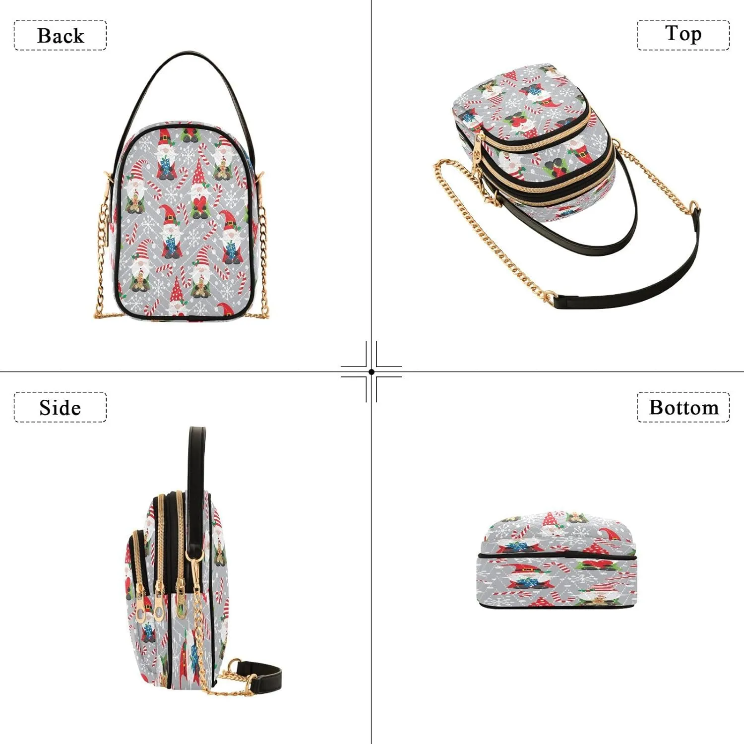 JSTEL Small Crossbody Bag for Women with Compartments,Long Strap Crossbody Purse Polyester Phone Purse Wallet