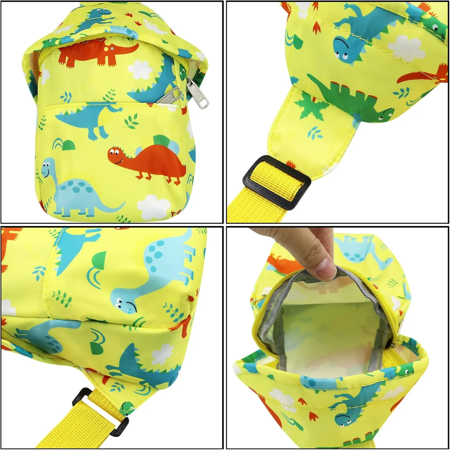 JUMISEE Cute Unicorn Dinosaur Crossbody Chest Bag Cartoon Sling Shoulder Bag for Travelling Hiking