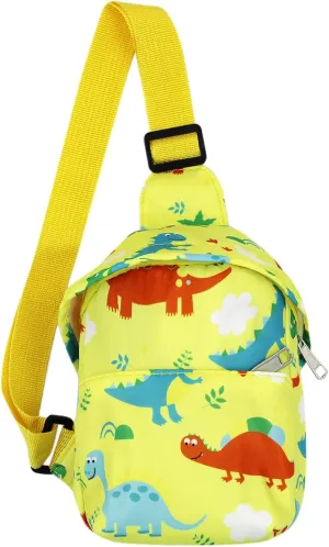 JUMISEE Cute Unicorn Dinosaur Crossbody Chest Bag Cartoon Sling Shoulder Bag for Travelling Hiking