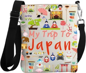 JYTAPP Japan Travel Gift My Trip To Japan Crossbody Bag Japanese Culture Lover Gift Japan Souvenir Bag Crossbody Purse