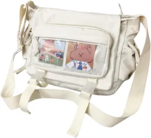 Kawaii Messenger Women Laptop Bags Lightweight Crossbody Shoulder with Cute Accessories Travel