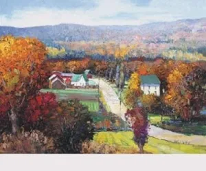 Kent Wallis - Fall Lane Art Print NO LONGER IN PRINT - LAST ONES!!