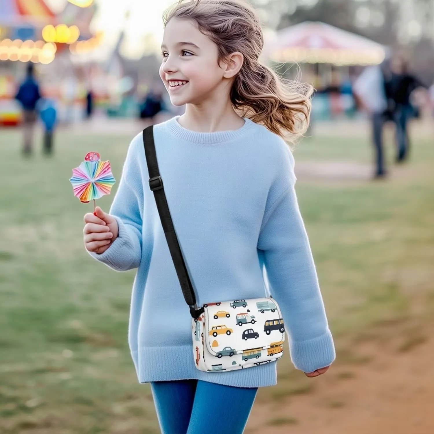 Kids Flap Crossbody Bag with Adjustable Strap for Daily Use