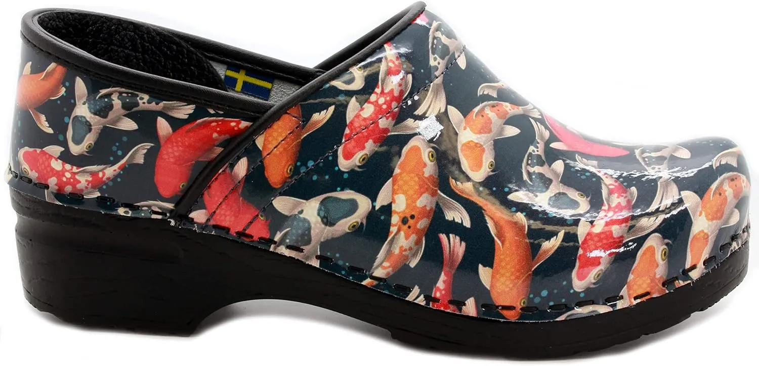 KLÄGN Women's Professional Printed Leather Clogs