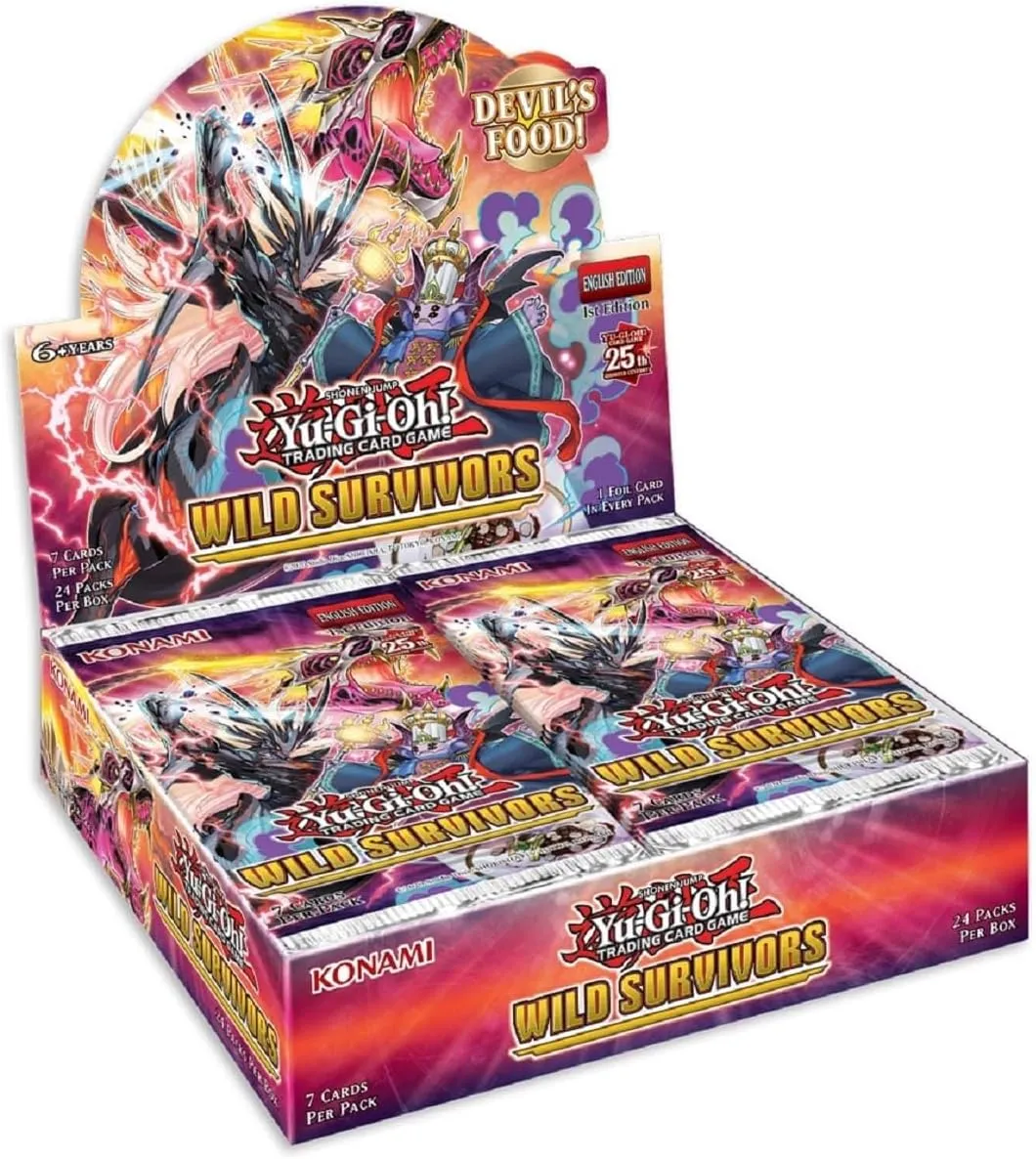 Konami Yu-Gi-Oh! Wild Survivors Box with 24 Envelopes, KOI86150, Pink