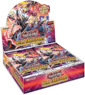 Konami Yu-Gi-Oh! Wild Survivors Box with 24 Envelopes, KOI86150, Pink