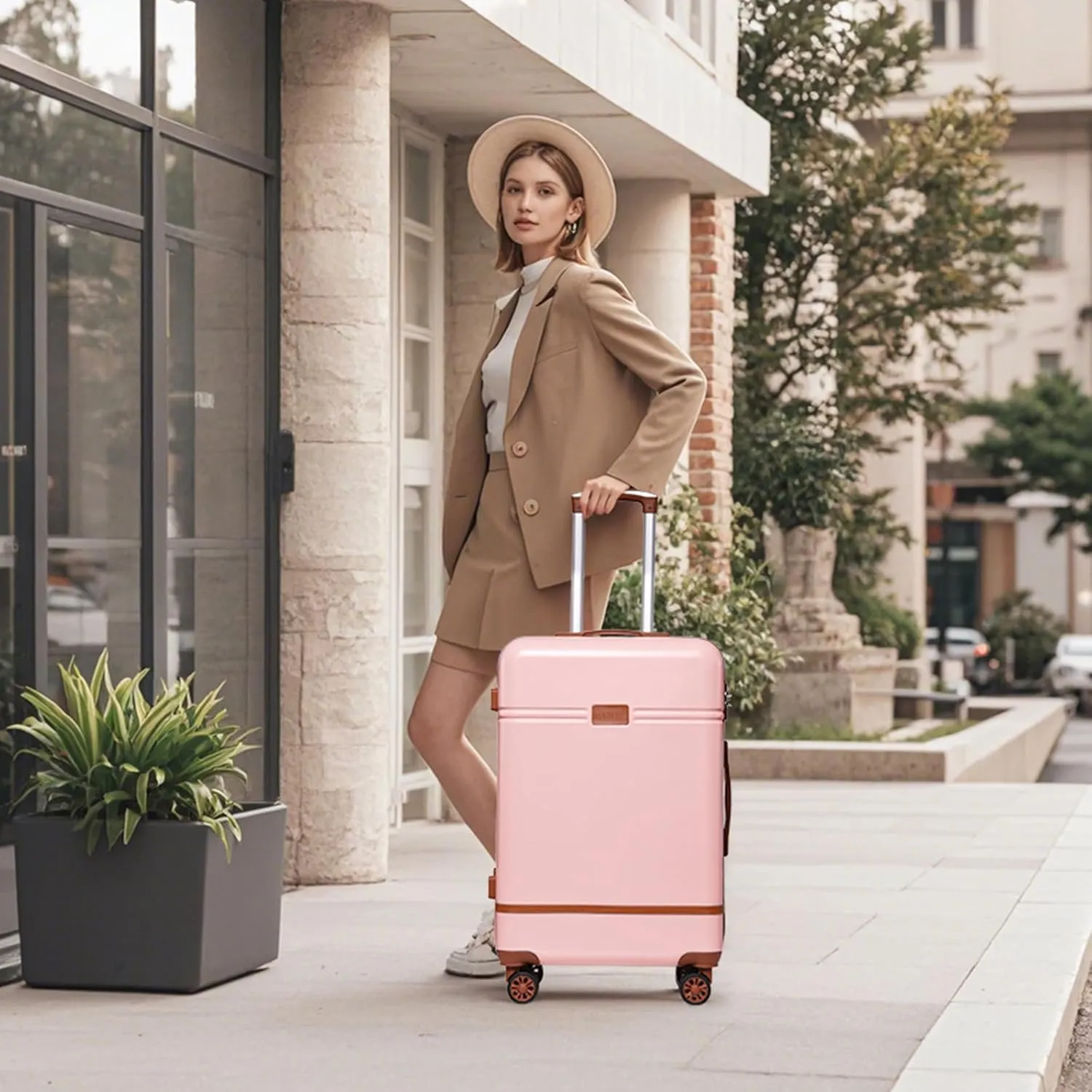 Krute Carry On Luggage 22x14x9 Airline Approved Hard Shell Suitcases with Wheels 20in PC ABS TSA Approved Carry On Suitcase