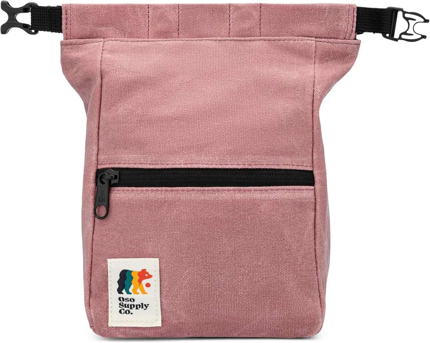 Kulshan Bouldering Bucket, Large Size Chalk Bag for Rock Climbing, Chalk Pot with Magnetic Roll Down Closure, Brush Loop, Zippered Pockets for Climbers
