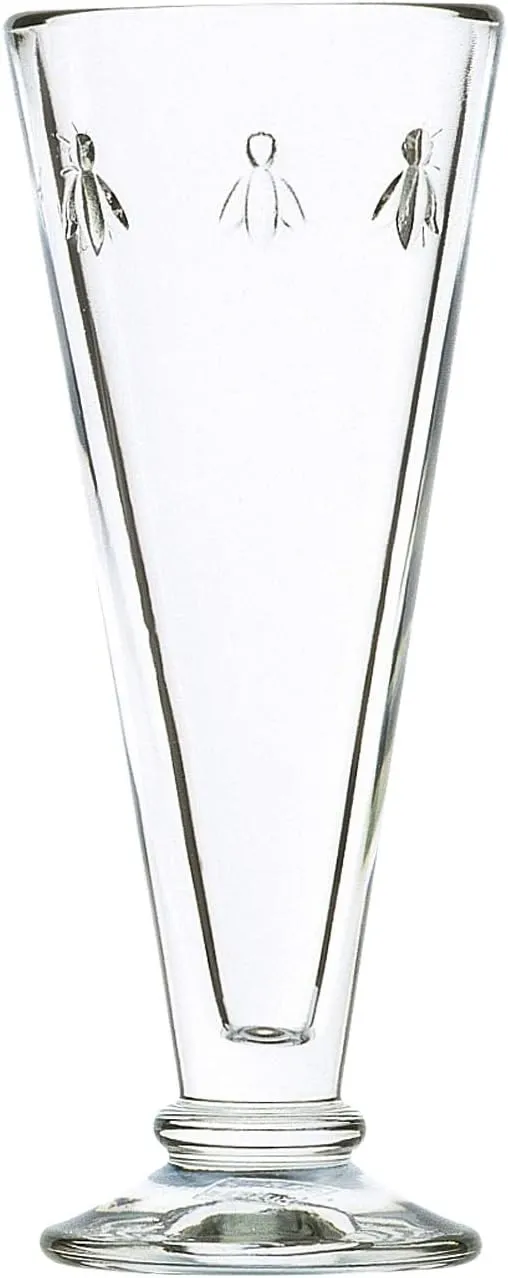 La Rochere Napoleon Bee Champagne Flutes – Bee Embossed Drinking Glasses Set for Champagne, Wine, & More – Elegant & Sturdy Champagne Glasses – Dishwasher Safe Wine Glasses Set of 6 (5,1 oz.)