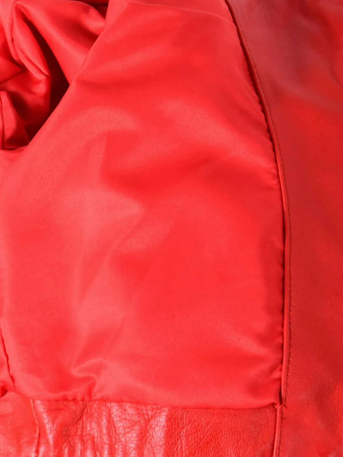 Ladies Elegant Look Real Leather Red Cropped Shrug Bolero Slim-Fit Jacket Ashley 9181