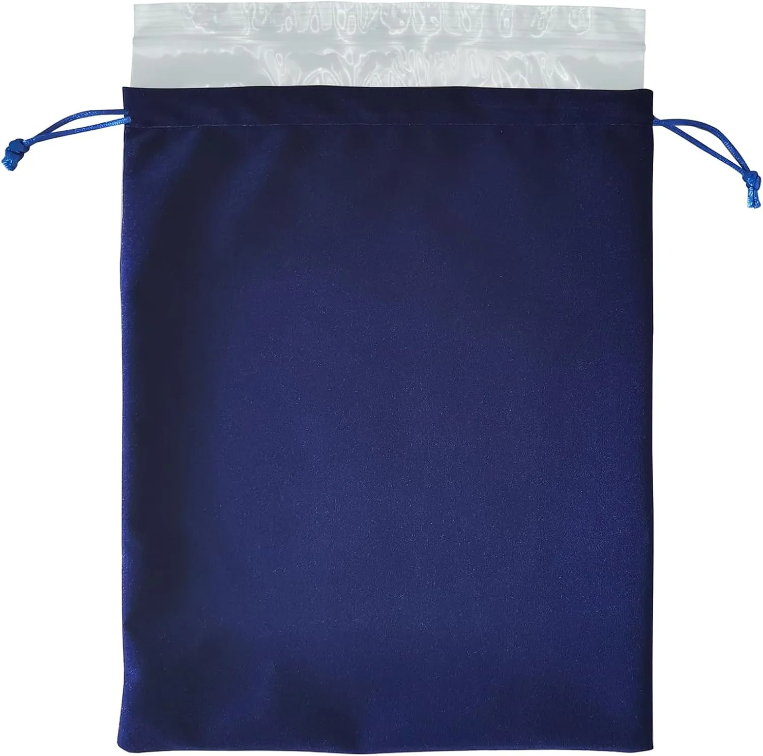 Large Blue Velvet Cremains Bag - For Use Inside the Urn - Size 10"X12" (230 Cubic Inches Capacity) - Includes a Resealable PE Material Ashes Storage Bag Suitable for All Ashes (Blue, Large)