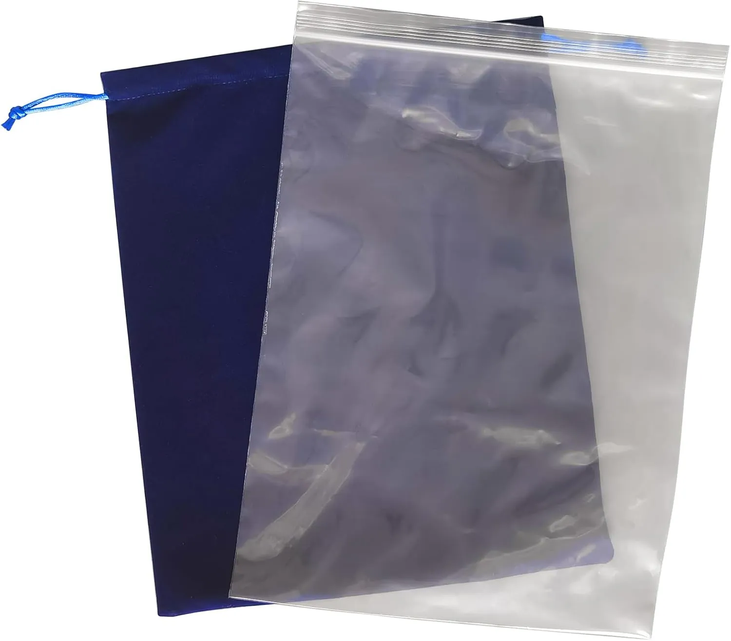 Large Blue Velvet Cremains Bag - For Use Inside the Urn - Size 10"X12" (230 Cubic Inches Capacity) - Includes a Resealable PE Material Ashes Storage Bag Suitable for All Ashes (Blue, Large)