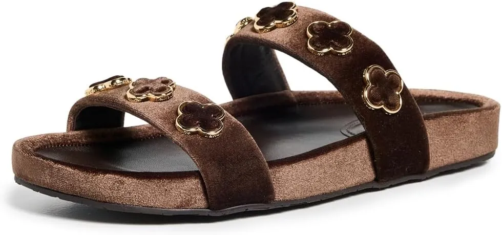 Larroudé Women's Milan Piccolo Velvet Slides