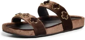 Larroudé Women's Milan Piccolo Velvet Slides