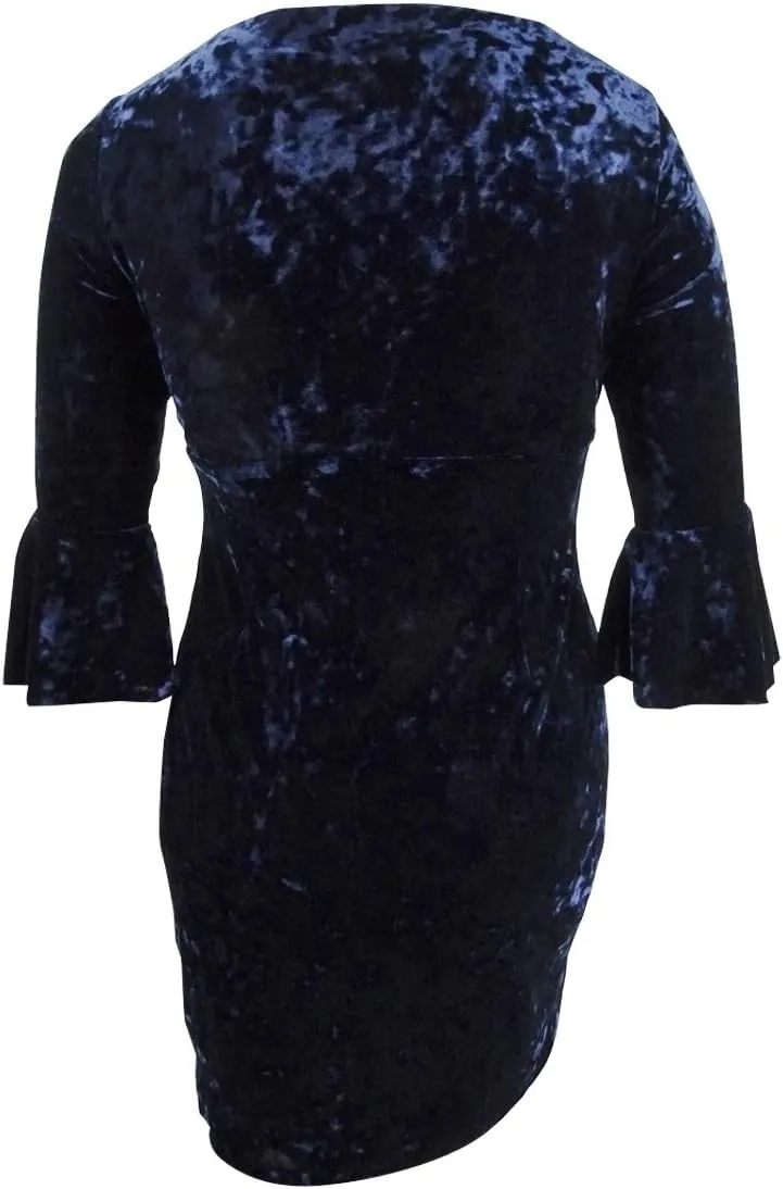 Lauren by Ralph Lauren Women's Bell-Sleeve Velvet Dress