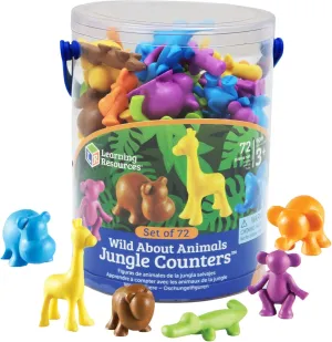 Learning Resources Wild About Animals Jungle Counters, Counting & Sorting Toy, 72 Pieces, Ages 3 