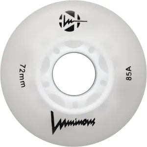 LED Inline Wheels 72mm White 4 Pack