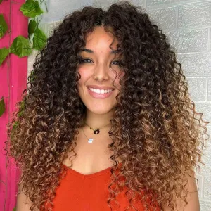 Leeven Gogo Curl Crochet Hair 14 Inch 8 Packs Ombre Honey Blonde Pre Looped Ocean Wave Crochet Hair Beach Curl Bohemian Box Braids Curly Synthetic Water Wave Braiding Hair for Women