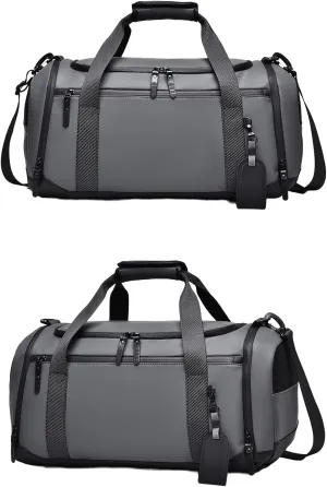 Leisure Travel Bag Large capacity short trip duffel bag Business commute (gray)
