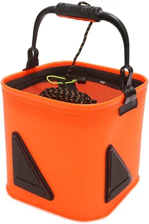 LEIYAN Collapsible Fishing Bait Bucket Portable Multi-Functional Fish Live Lures Bucket,Portable Water Bucket Live Fish Container EVA Fishing Bait Bucket for Fishing Hiking Boating