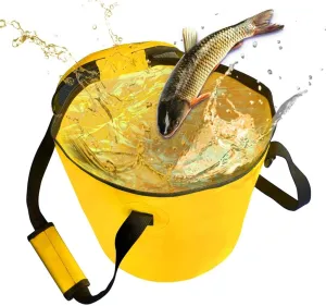 LEIYAN Portable Camping Bucket,Collapsible Bucket with Lid,Folding Water Storage Container with Handle,Ultra Lightweight Folding Bucket for Camping, Hiking, Fishing,Car Washing