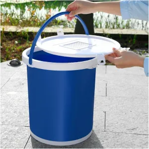 LEIYAN Portable Folding Bucket Collapsible Bucket Camping Water Storage Container,Multifunctional Foldable Water Container for Camping/Hiking/Traveling/Fishing/Car Washing/Gardening